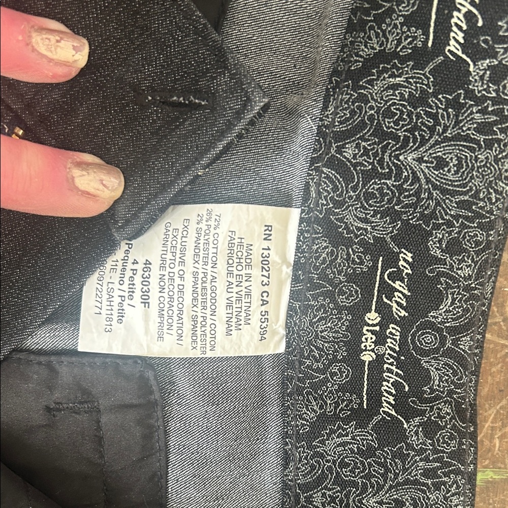 Lee Black And Gray Patterned Pants - image 2